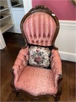 VICTORIAN PINK CHAIR 1860S