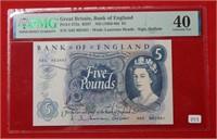 1963/66 Great Britain 5 Pounds PMG 40