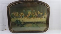 Vintage The Last Supper Picture and Frame-22" x