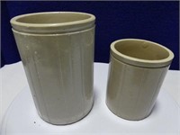 2 W.P. HARTLEY STONEWARE CONTAINERS