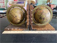 Old World Globe Book Ends