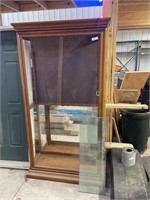 80" TALL CURIO CABINET WITH GLASS SHELVES
