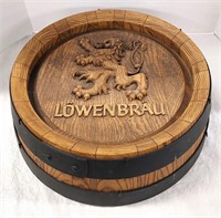 Vintage Hanging Lowenbrau Barrel Decor