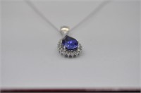 6.12ct sapphire necklace 14kt