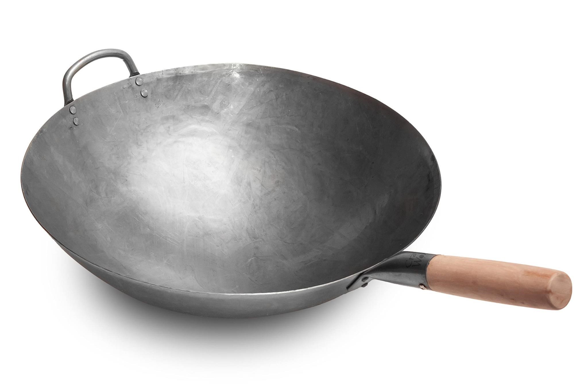 Craft Wok Big 16 Inch Heavy Hand Hammered Carbon S