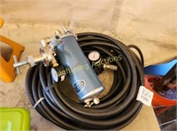 TWO PNEUMATIC HOSES, PSI GAUGE, AND MORE