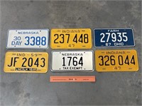 6 x Assorted American Number Plates