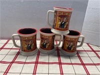 4 POLAR EXPRESS HOT CHOCOLATE MUGS