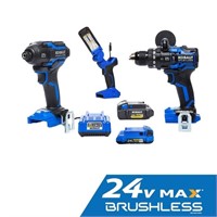 Kobalt Xtr 3-tool Brushless Power Tool Combo Kit