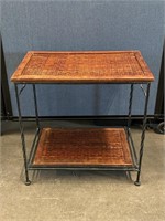 Metal Base End Table W/ Shelves 20"x13”x19.5”