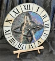 Stained glass wall clock