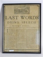 "The Last Words and Dying Speech of Robert Young"