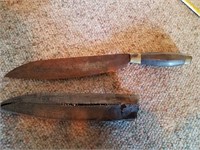 KNIFE W/ LEATHER SHEATH