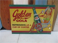 Golden Girl Cola Metal Vintage Sign 17x12"