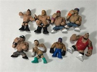 8 WWE Wrestling Mini Rumbler Figures