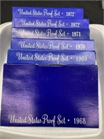 (6) Proof Sets: 1968-1972