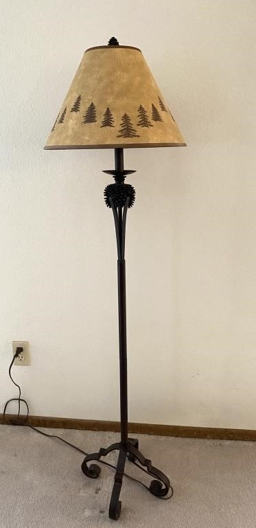 58" Pine Cone Metal Floor Lamp