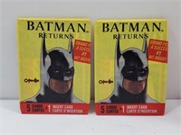 2 SEALED Packs Batman Returns Collector Cards