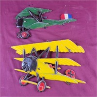 2 Metal Plane Wall Hangers