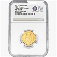 2022 .24oz. Gold G.Britain 1 Sovereign NGC MS69