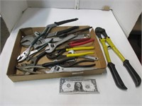 Assorted pliers and wrenches