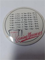 Vtg. Corning Measures- Pyrex Adv. Magnet