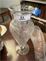 Etched Crystal Vase