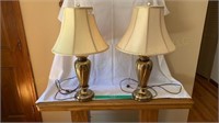 Pair of 24” Brass Table Lamps