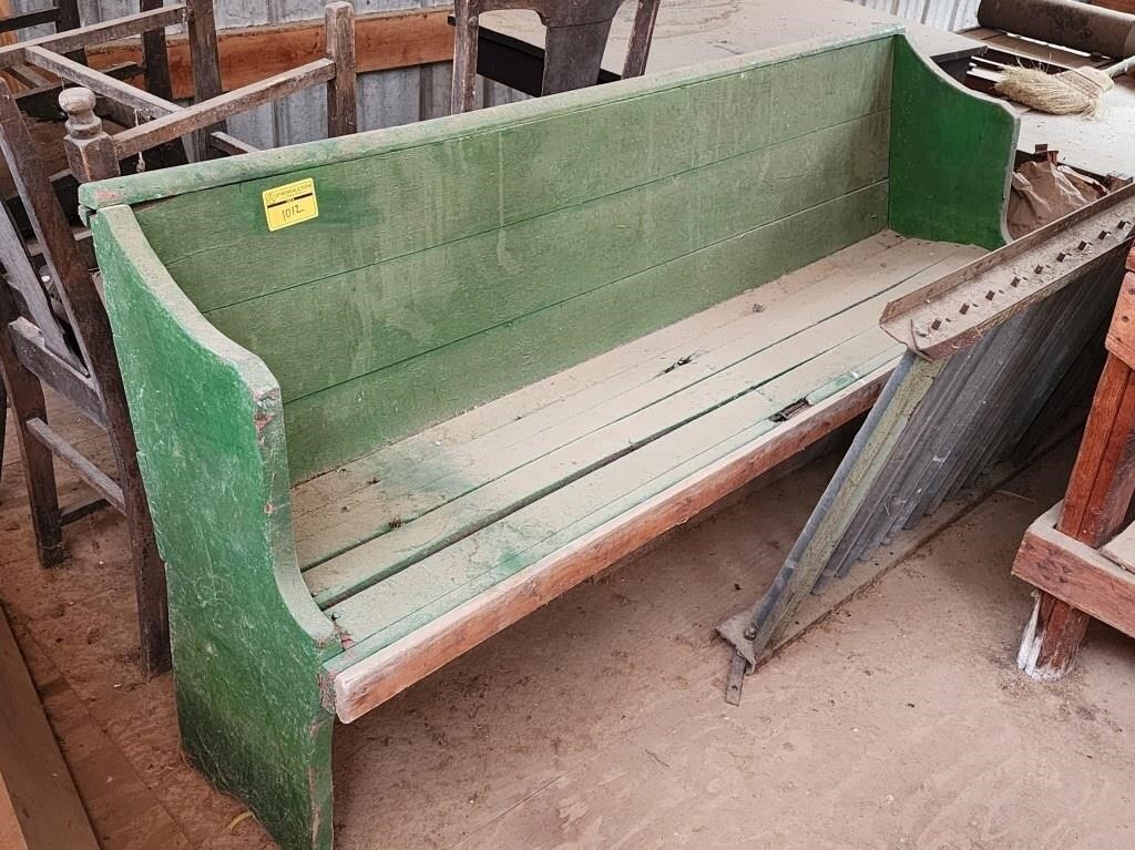 Primtive Painted Wooden Bench