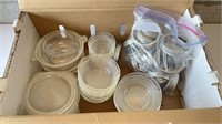 Box of Pyrex & Canning Jar Lids
