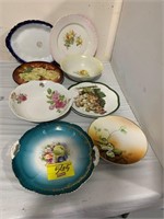 GROUP OF HAND PAINTED PORCELAIN PLATES - GERMANY,