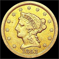 1853 $2.50 Gold Quarter Eagle LIGHTLY CIRCULATED