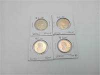 Four Proof Asst. Date Sacagawea Dollar Coin Coins