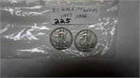Walking Liberty Half, 1946 & 1947, 2 coins