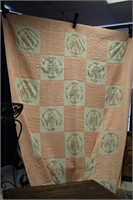 HAND STITCHED NEEDLE POINT QUILT