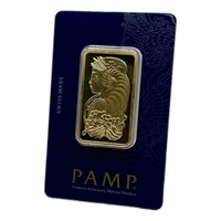 1oz Gold Pamp Suisse Lady Fortuna Veriscan Assay