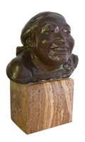 MOISES LAYMITO - Bronze Sculpture : Young Woman