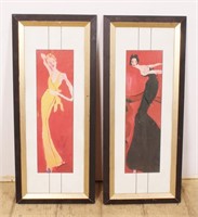 Vintage Framed Female Figure Prints