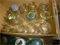 3 Boxes of vintage canning jars