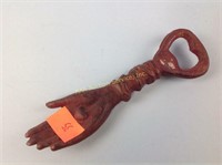 Cast iron hand bottle opener