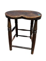 19TH CENT. FITTED ASH STOOL