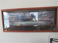 Lambeau field print w favre card and coin