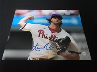 Aaron Nola Signed 8x10 Photo COA Pros