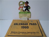 Catalogue 1960 pad modèle de vente calendrier et