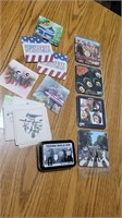 Beatles coasters and others.