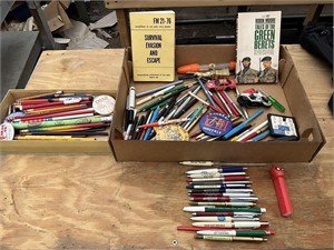 Pens, pencils, etc