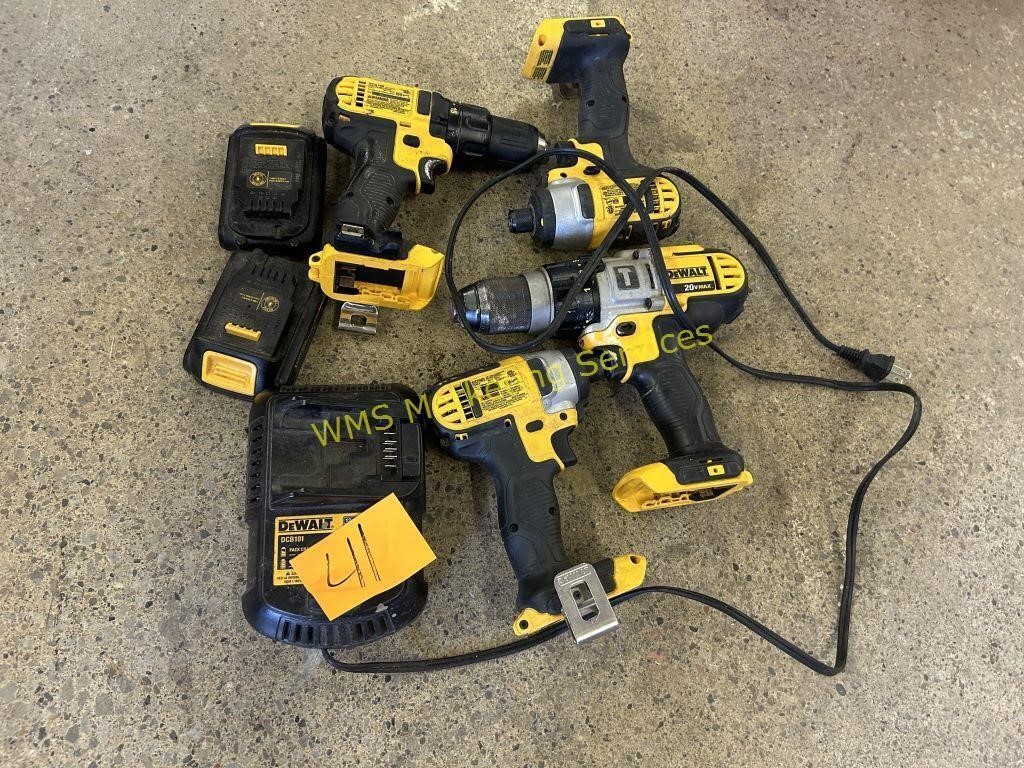 20V Dewalt Impacts, Drill, Batteries, Charger