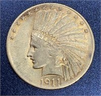 1911 Indian Head $10 Gold Coin
