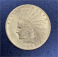 1908 Indian Head $10 Gold Coin