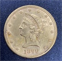 1899 Liberty Head Variety 2 $10 Gold Coin